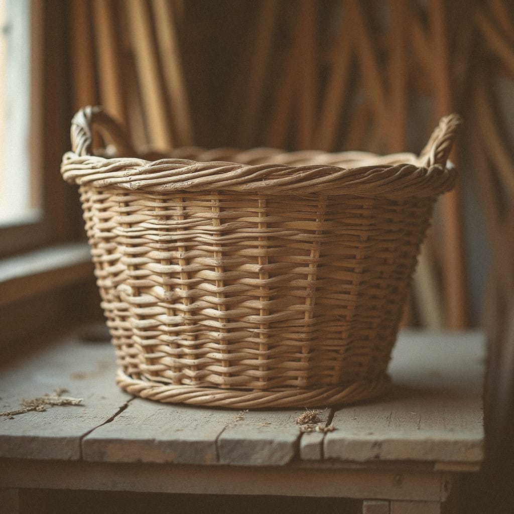 Faktura wikliny — Kosz na drewno kominkowe — jak wybrać i 